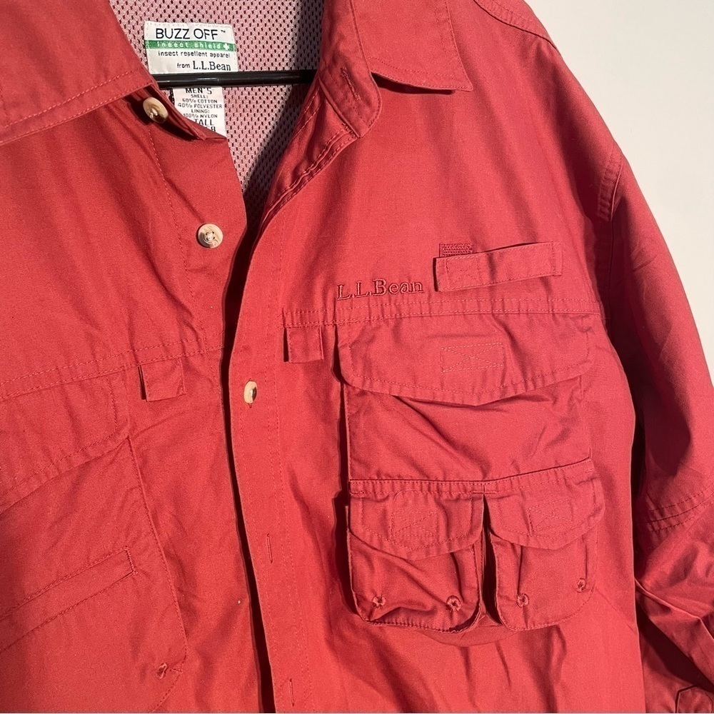 Men’s LL bean legs tall fishing shirt. Bug repellent technology